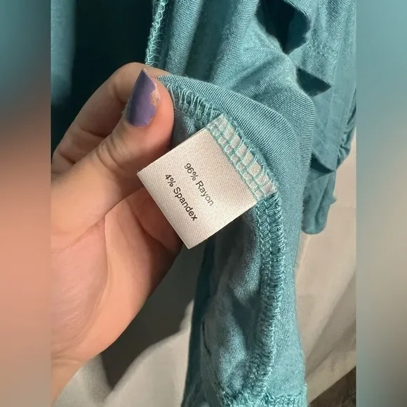 Saks Fifth Avenue Teal Blue Open Cardigan
