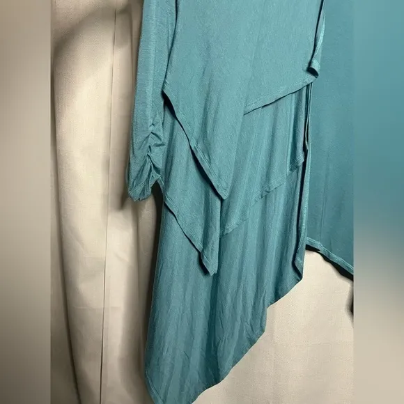 Saks Fifth Avenue Teal Blue Open Cardigan