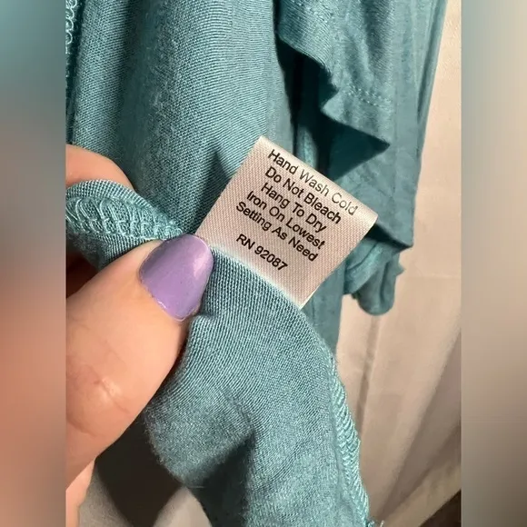 Saks Fifth Avenue Teal Blue Open Cardigan