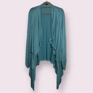 Saks Fifth Avenue Teal Blue Open Cardigan