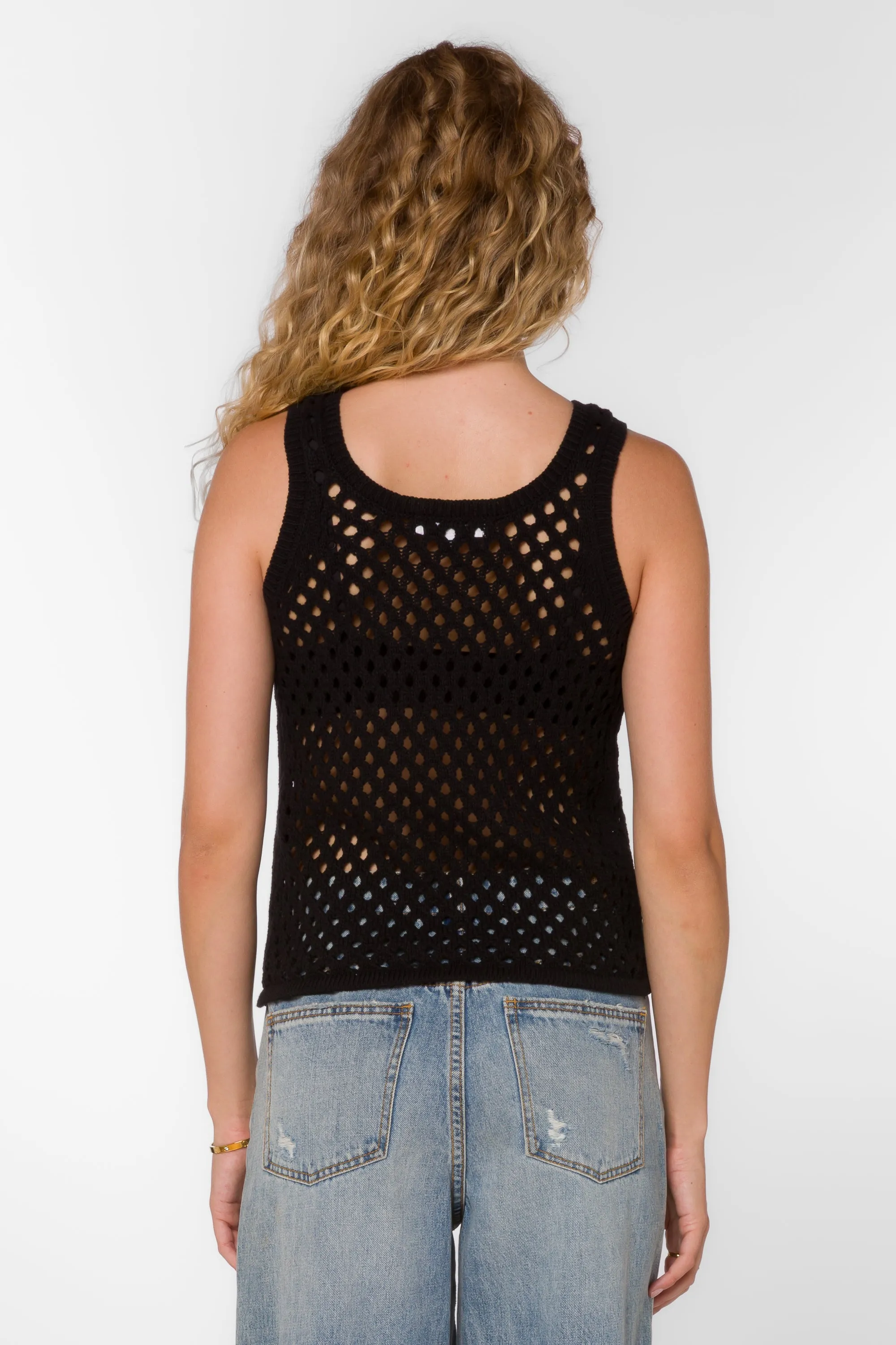 Santina Black Tank