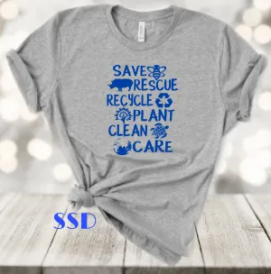 Save Rescue Recycle Plant Clean Care Transfer