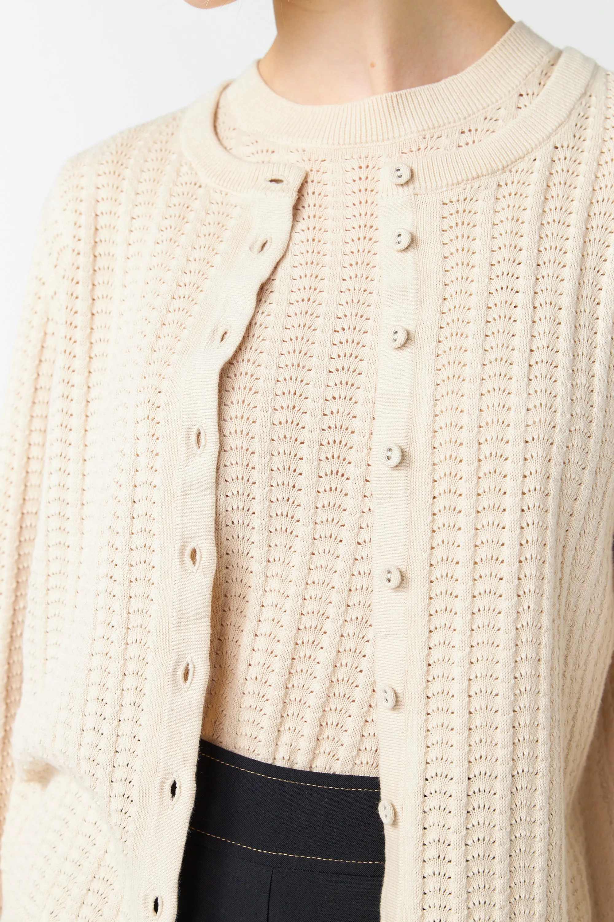 Scallop cardigan