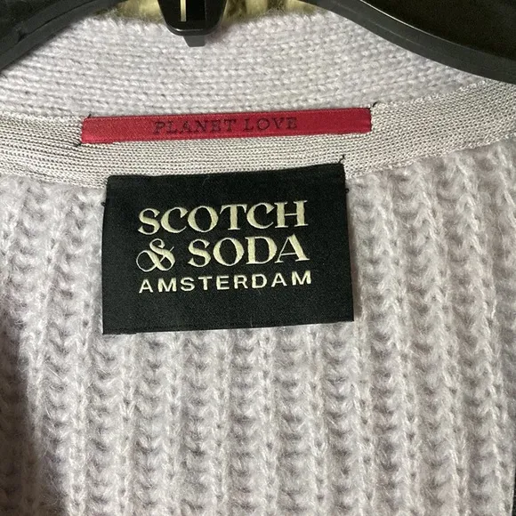 Scotch &amp; soda knitted stripe midi cardigan