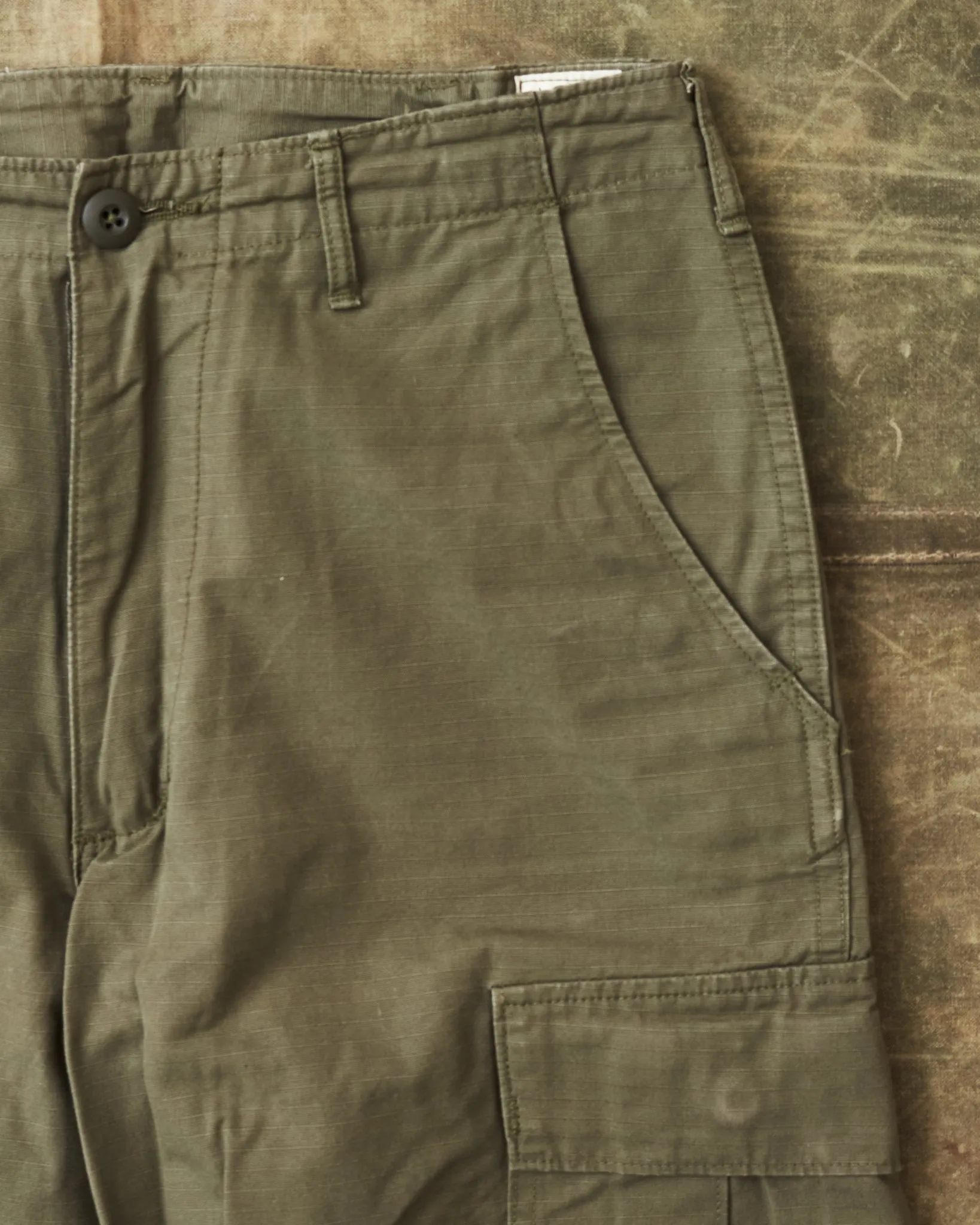 Second Hand OrSlow Vintage Fit Ripstop Cargo Pants Green EU XS / JPN 1