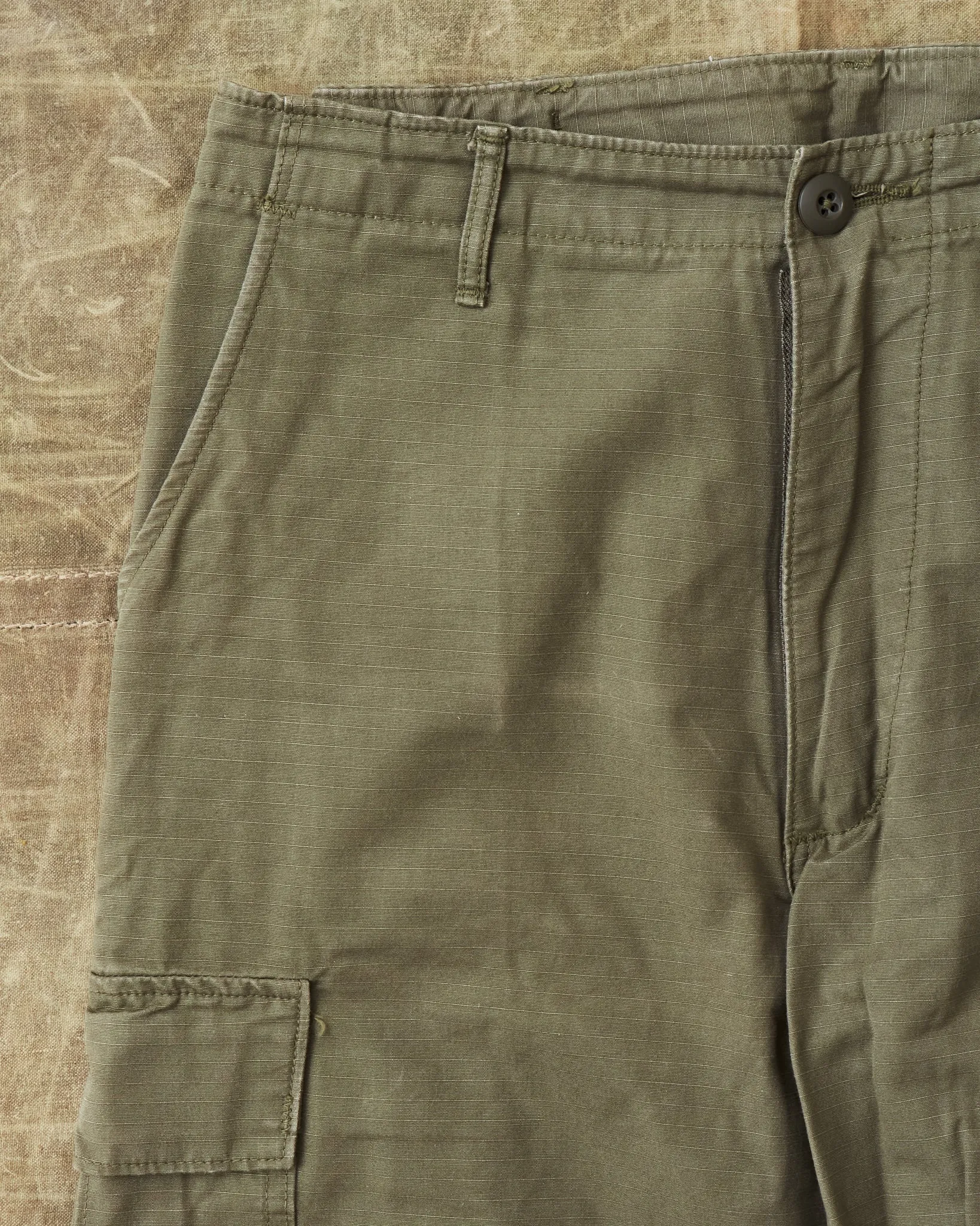 Second Hand OrSlow Vintage Fit Ripstop Cargo Pants Green EU XS / JPN 1