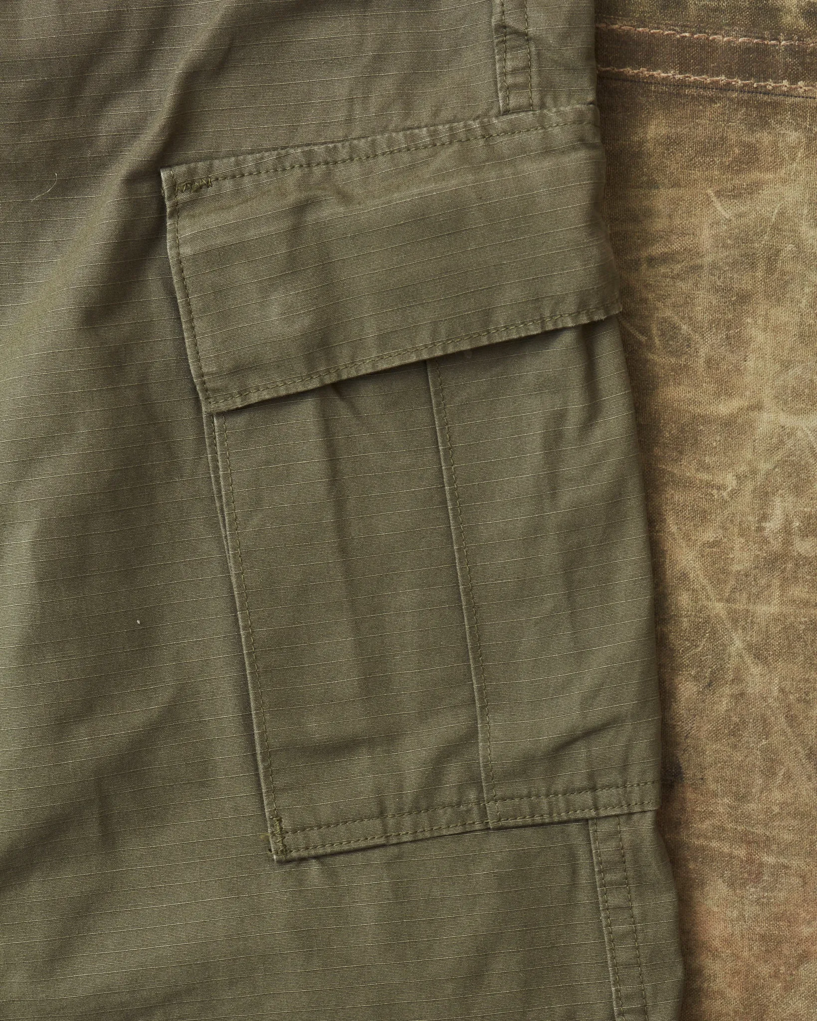 Second Hand OrSlow Vintage Fit Ripstop Cargo Pants Green EU XS / JPN 1