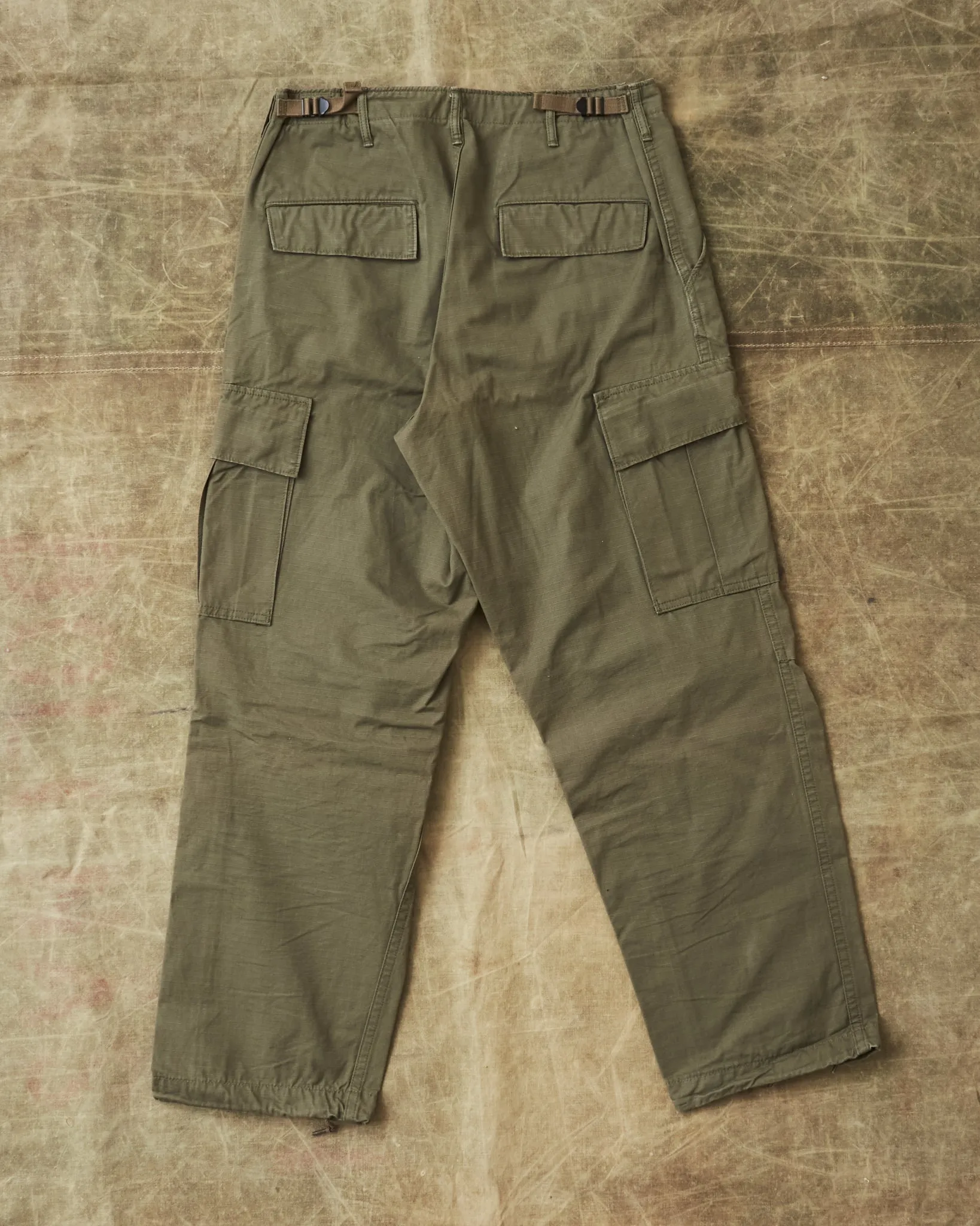 Second Hand OrSlow Vintage Fit Ripstop Cargo Pants Green EU XS / JPN 1