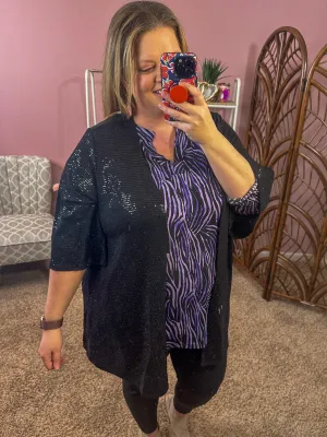 She So Shiny Sequin Cardigan