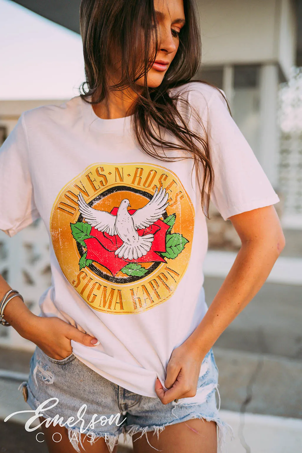 Sigma Kappa PR Doves N Roses Tee