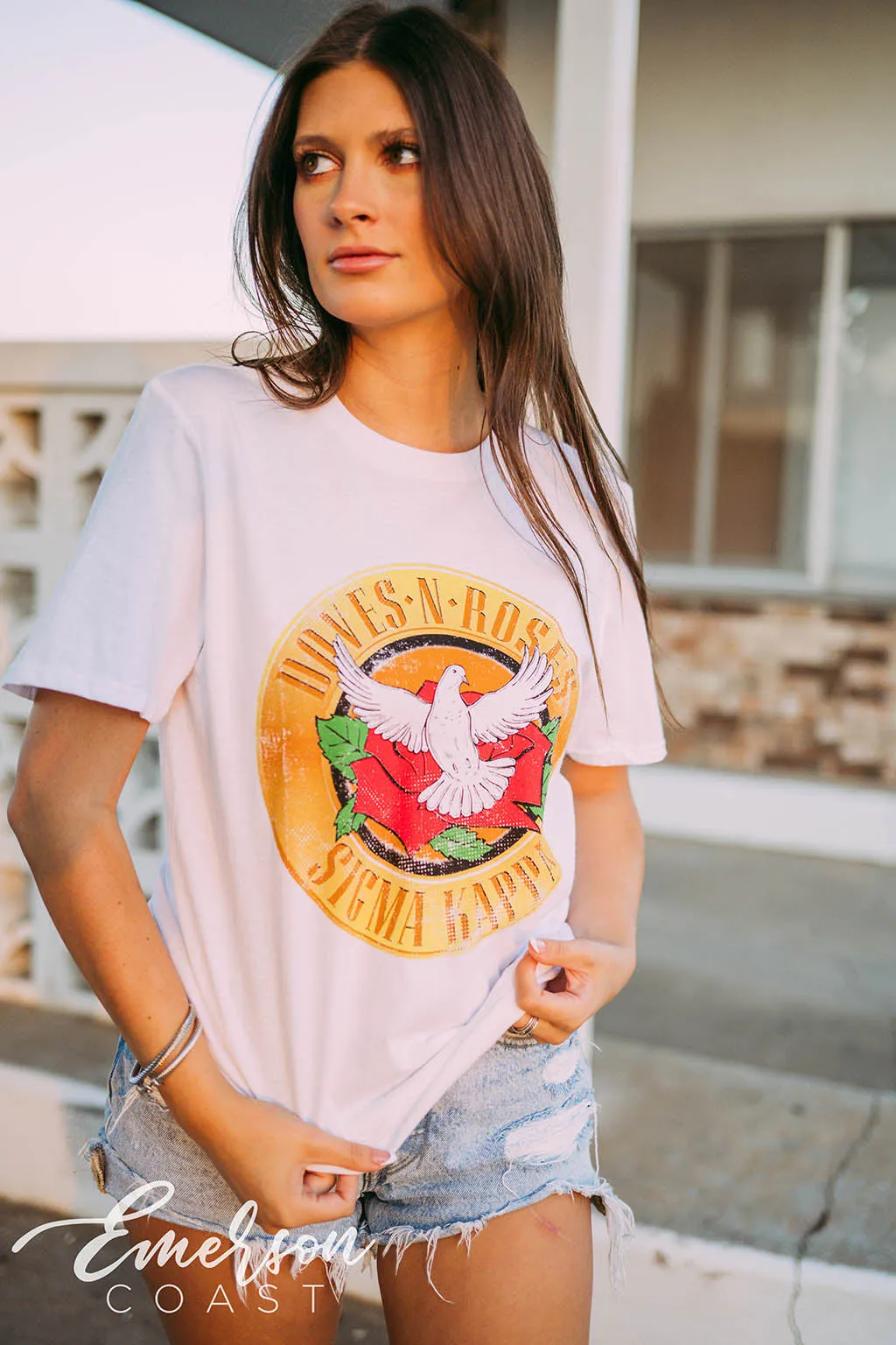 Sigma Kappa PR Doves N Roses Tee