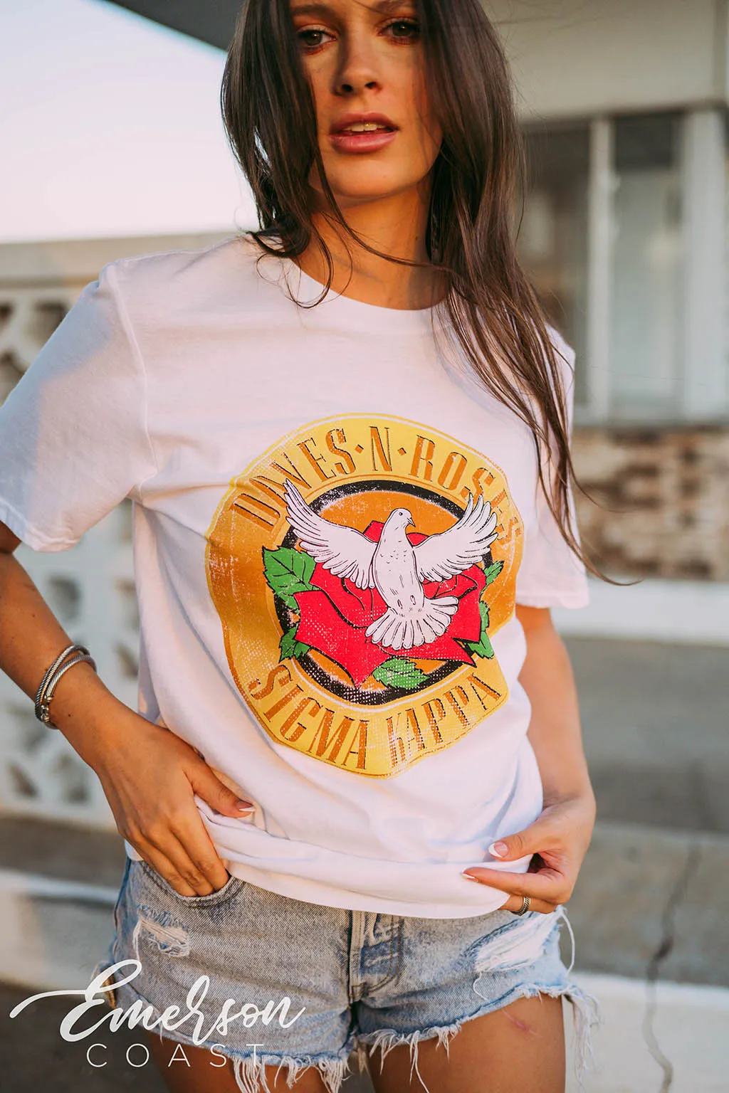 Sigma Kappa PR Doves N Roses Tee