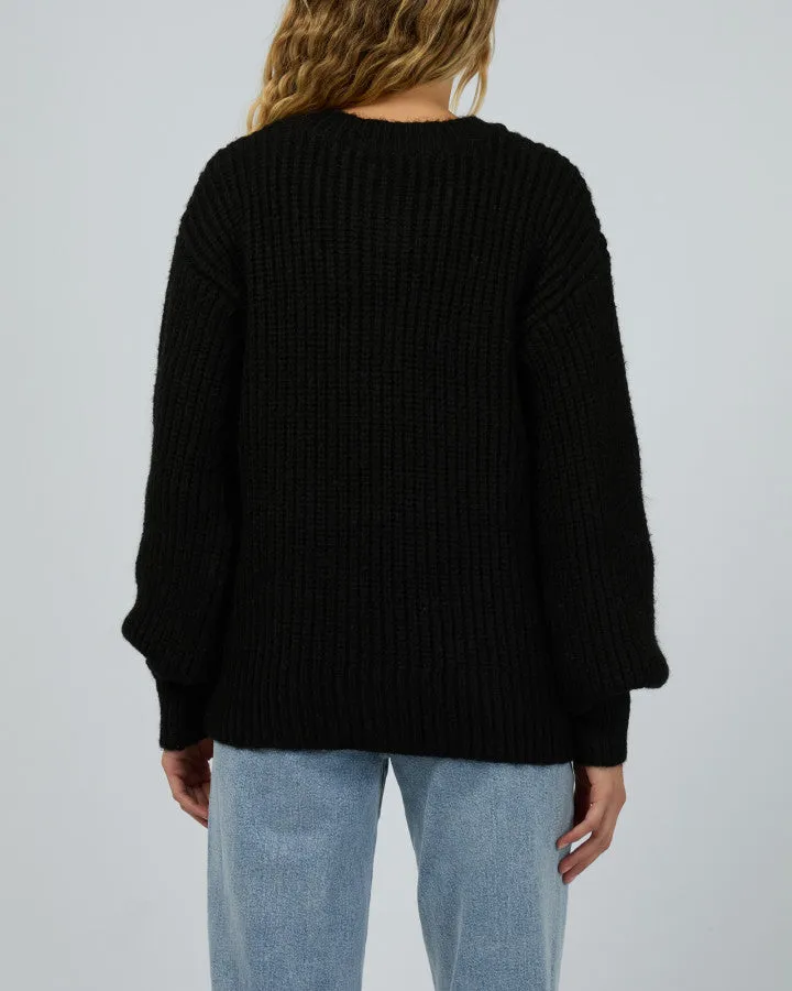 Silent Theory Mari Knit Cardigan - Black