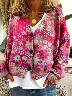 Sovelle™ | Pink Printed Cardigan