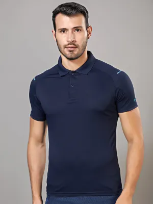 Sport Sun Dry fit Polo Navy Blue T Shirt