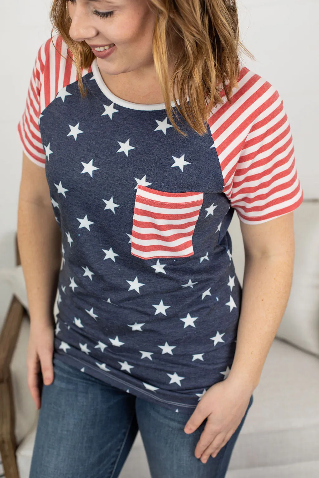Stars and Stripes Pocket Tee