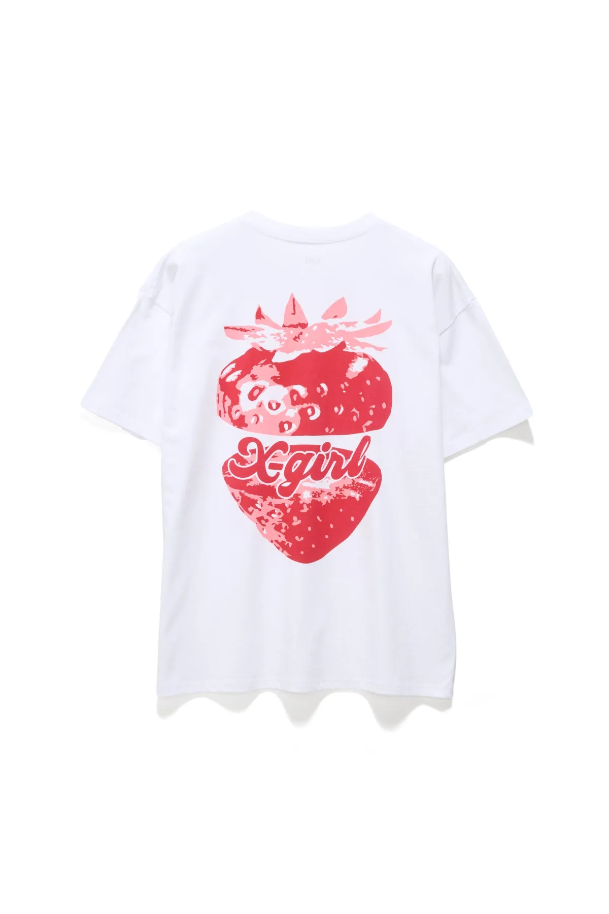 STRAWBERRY RELAXED TEE - WHITE
