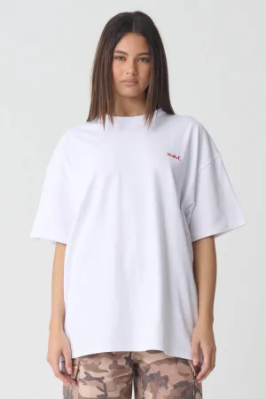STRAWBERRY RELAXED TEE - WHITE