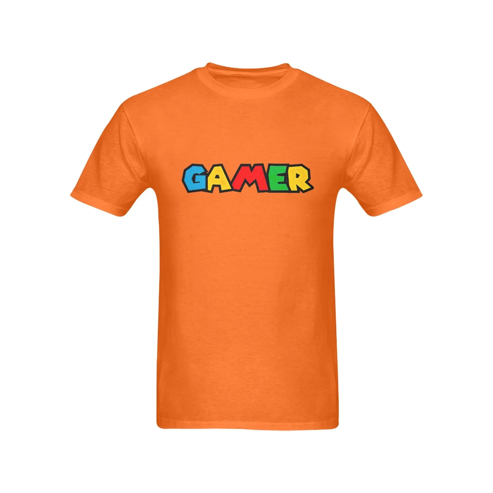 Super Mario Font "GAMER" Men's T-shirt 100% Cotton