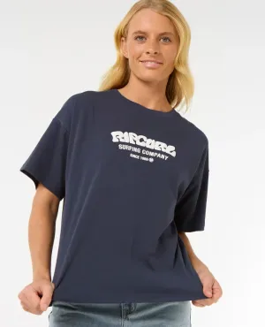 Surf Puff Relaxed Tee - Navy
