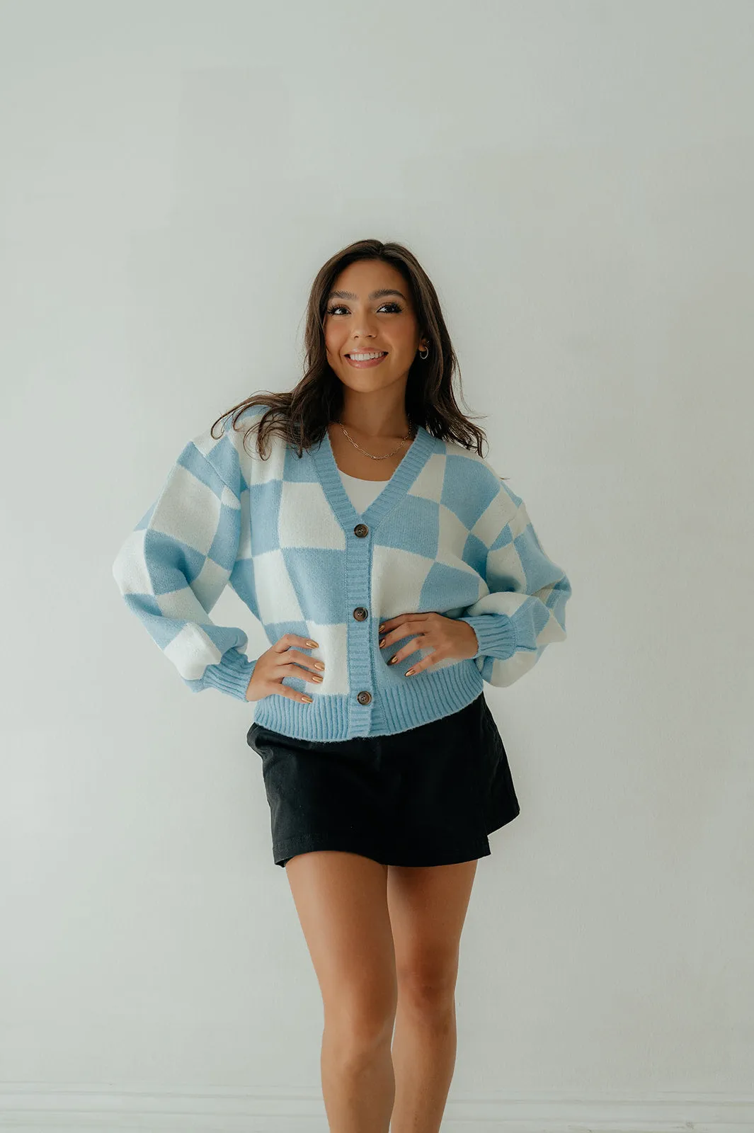 Taylor Checkered Cardigan