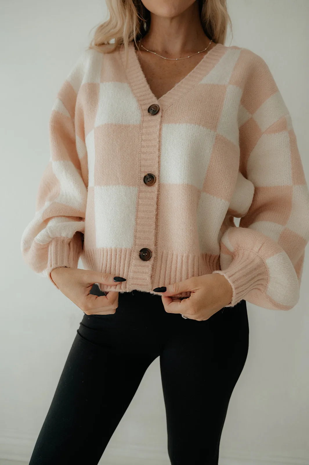 Taylor Checkered Cardigan