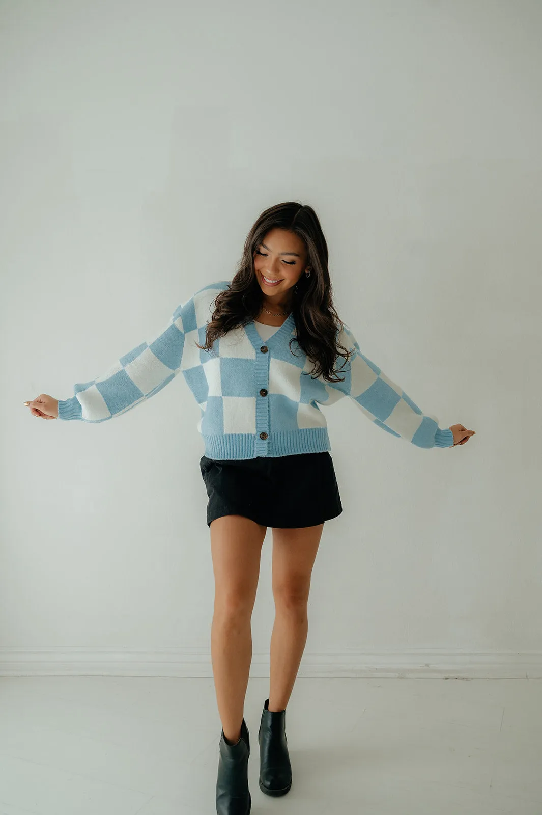 Taylor Checkered Cardigan