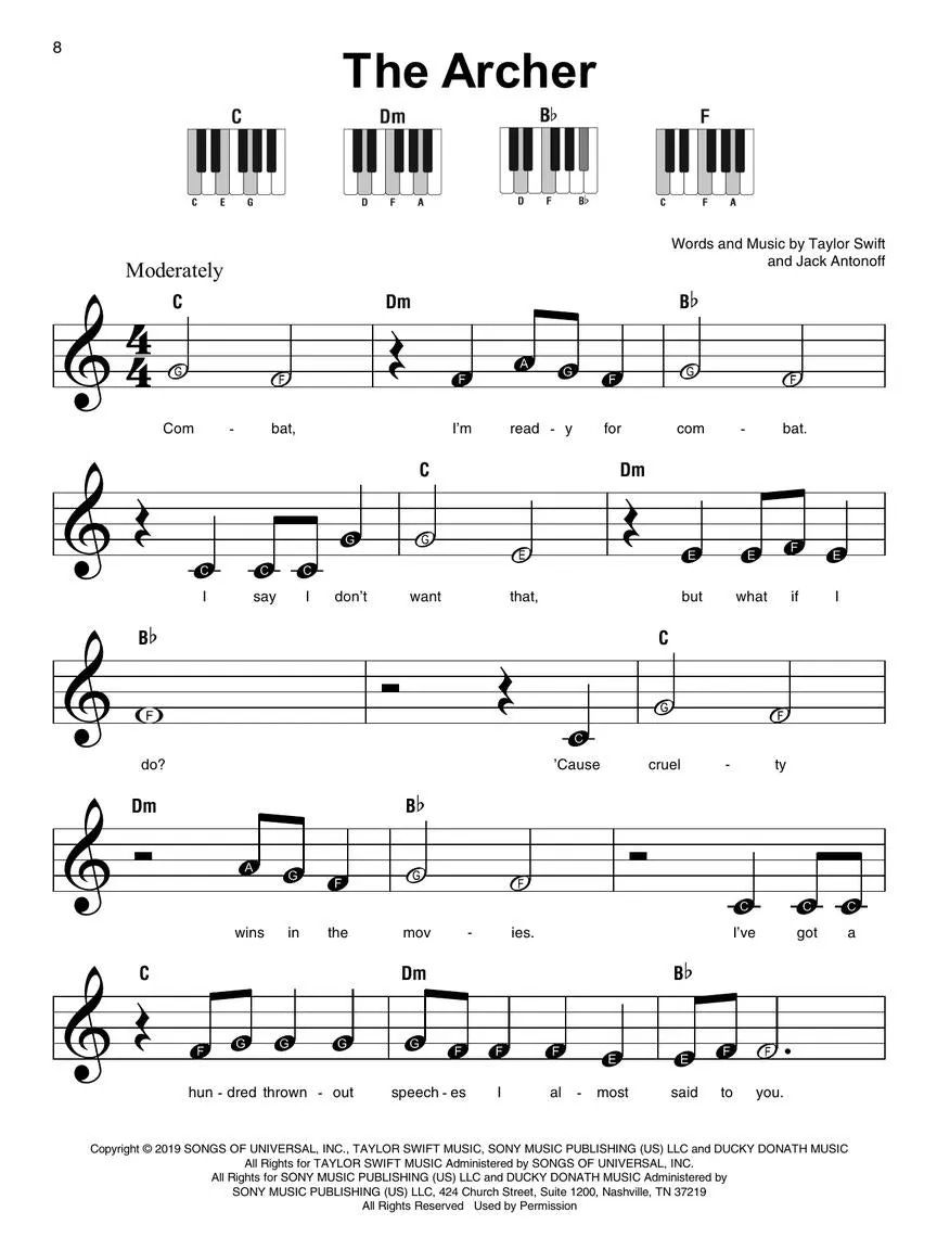 Taylor Swift - Super Easy Songbook for Piano, 2nd Edition