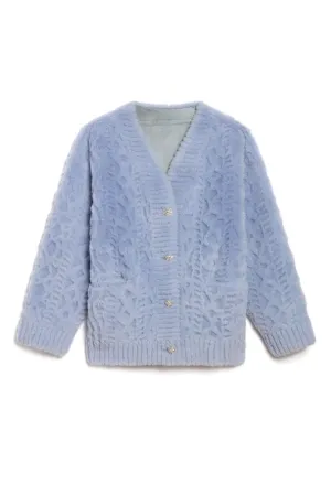 The Cortina Cardi Coat Light Blue