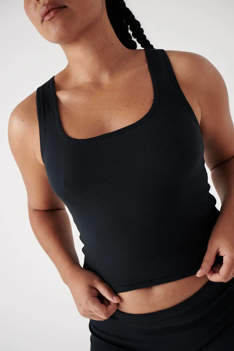 The Ribbed Tank - Black