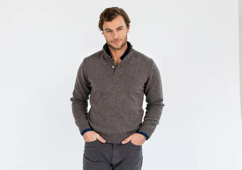 The Seal Heather Brewer Mock Neck Sweater