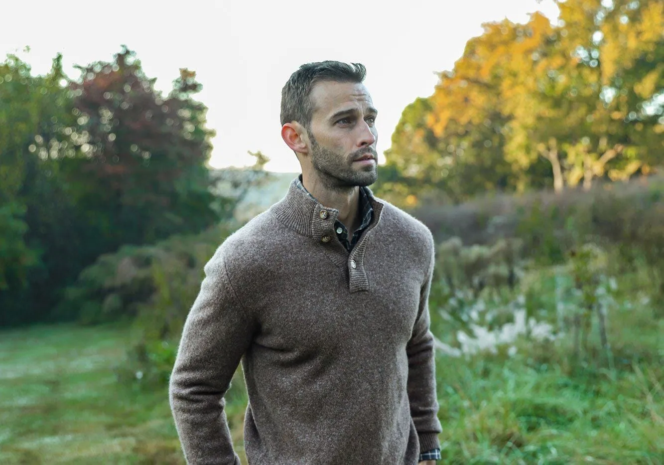 The Seal Heather Brewer Mock Neck Sweater