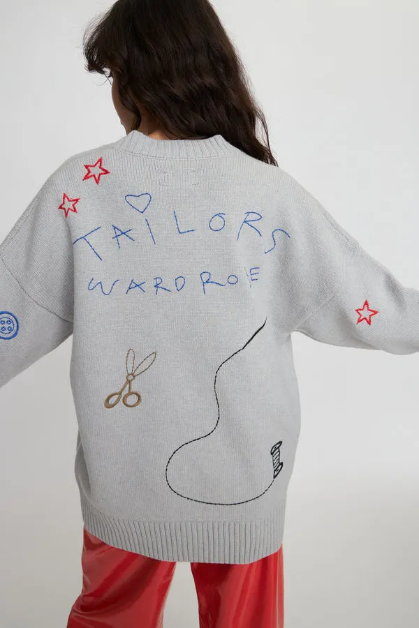 The Tailors Cardigan - Light Grey