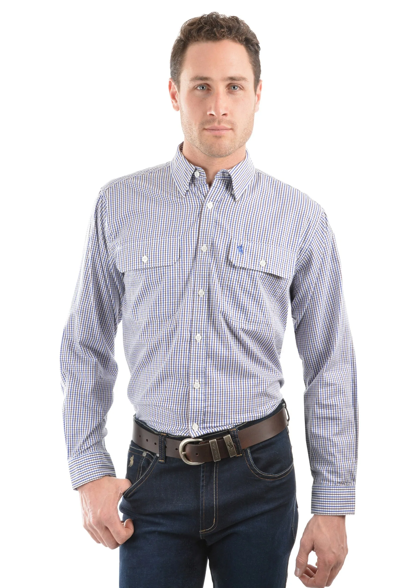 Thomas Cook Men's Wentworth Check 2 Pockets Long Sleeve Shirt - 3 Colours