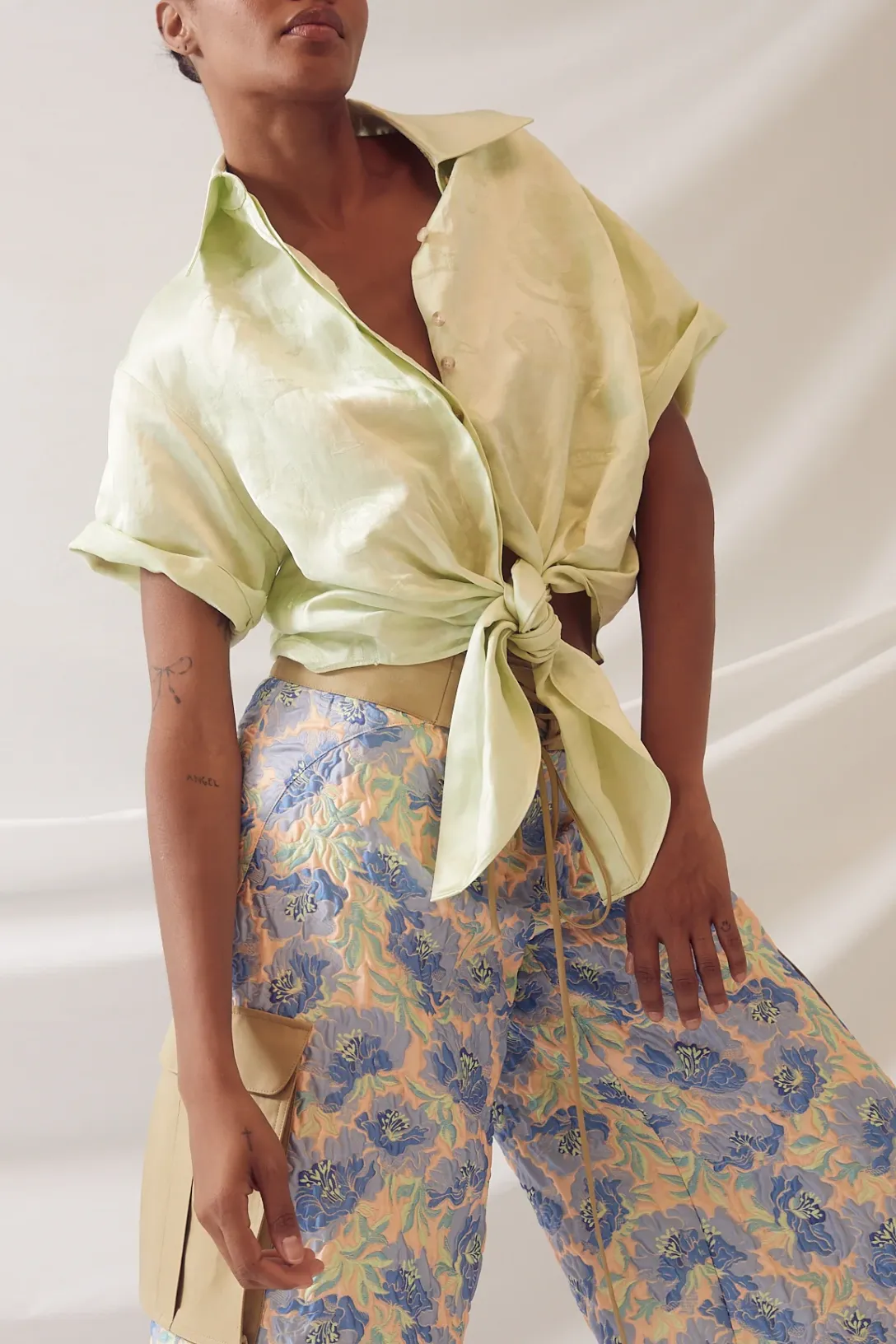 Tie Me Up, Tie Me Button Down Shirt | Light Sage