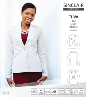 Tuva knit smart cardigan with pockets (PDF)