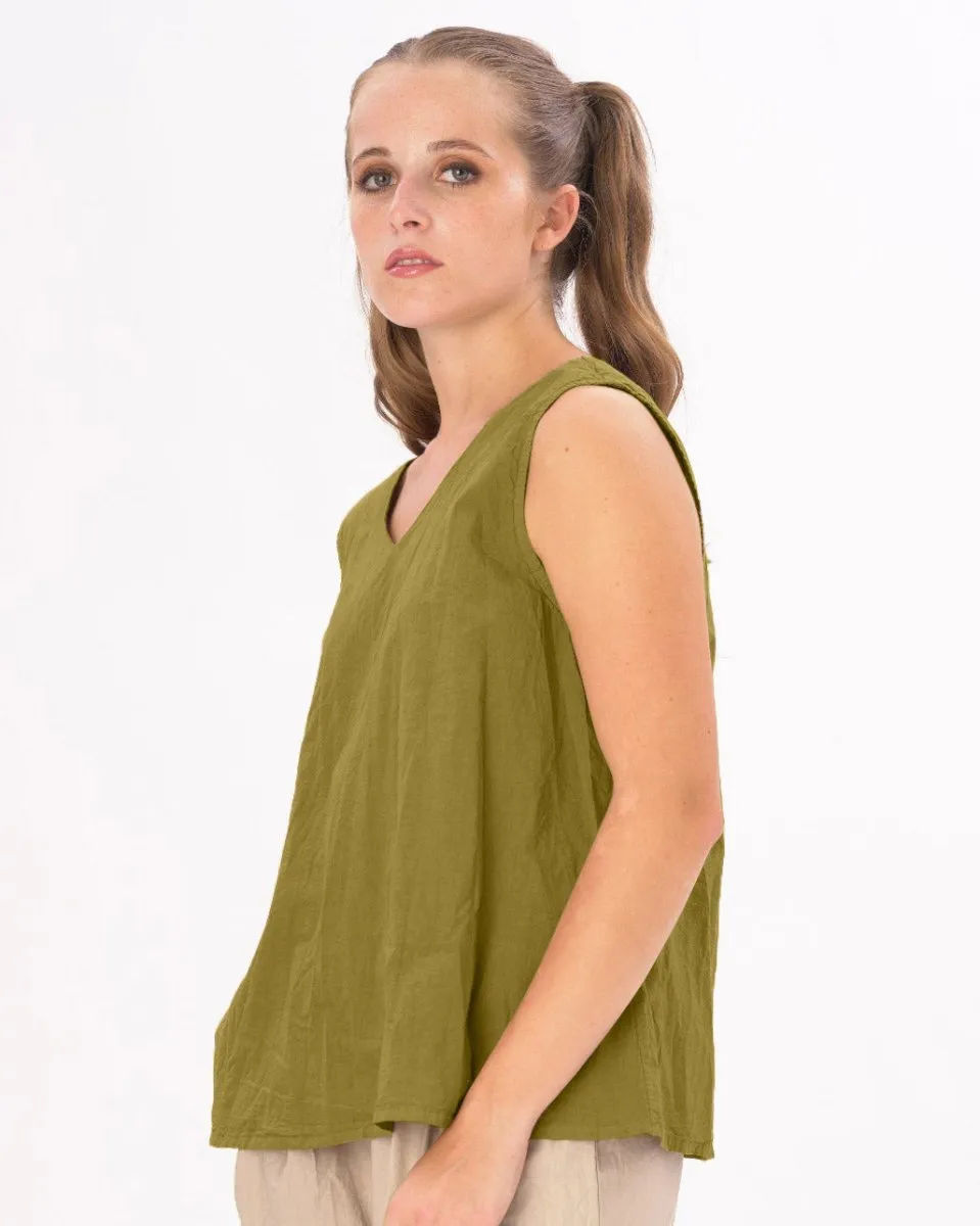 V-Neck Organic Cotton Tank Shirt