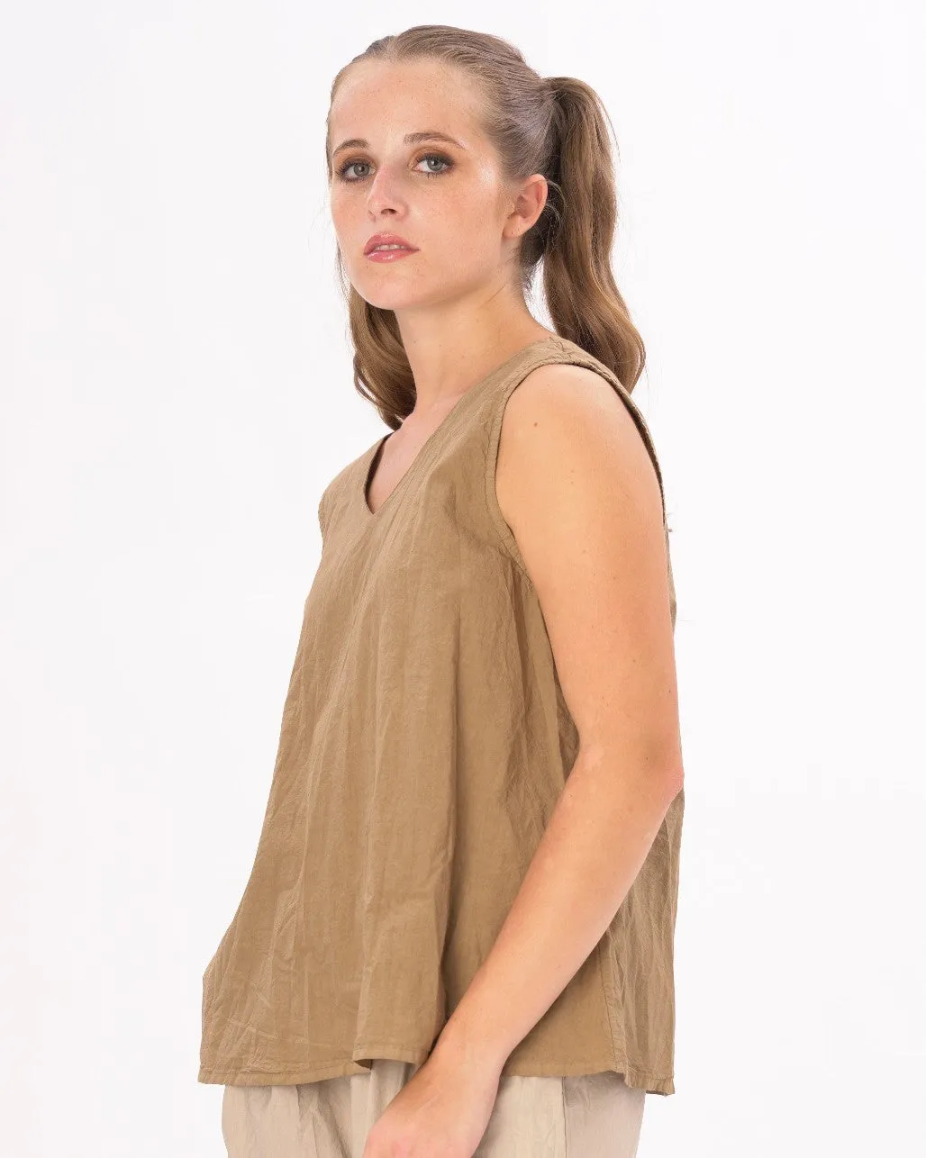 V-Neck Organic Cotton Tank Shirt
