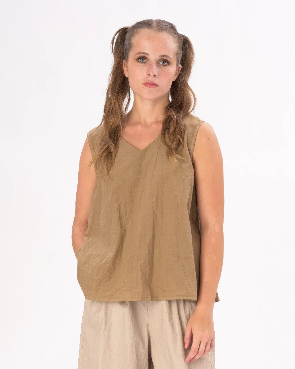 V-Neck Organic Cotton Tank Shirt