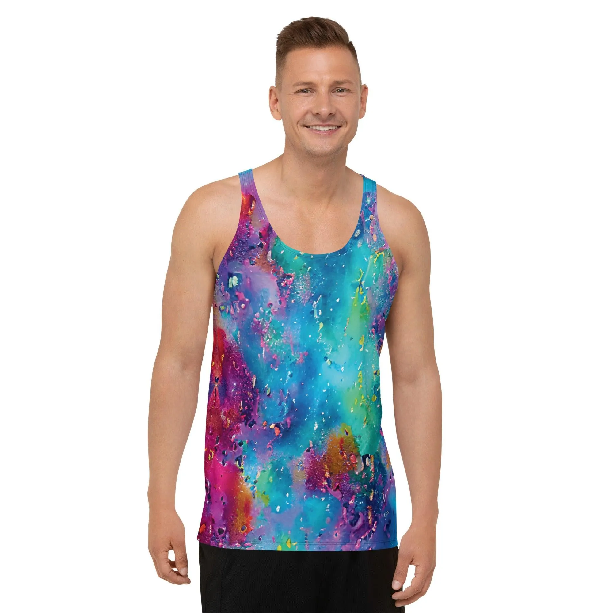 Vibrant Unisex Festival Tank Top - Soft & Playful Fit