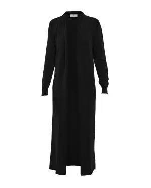 Women's Fine Cashmere Full Length Duster Black