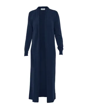 Women's Fine Cashmere Full Length Duster Night Blue