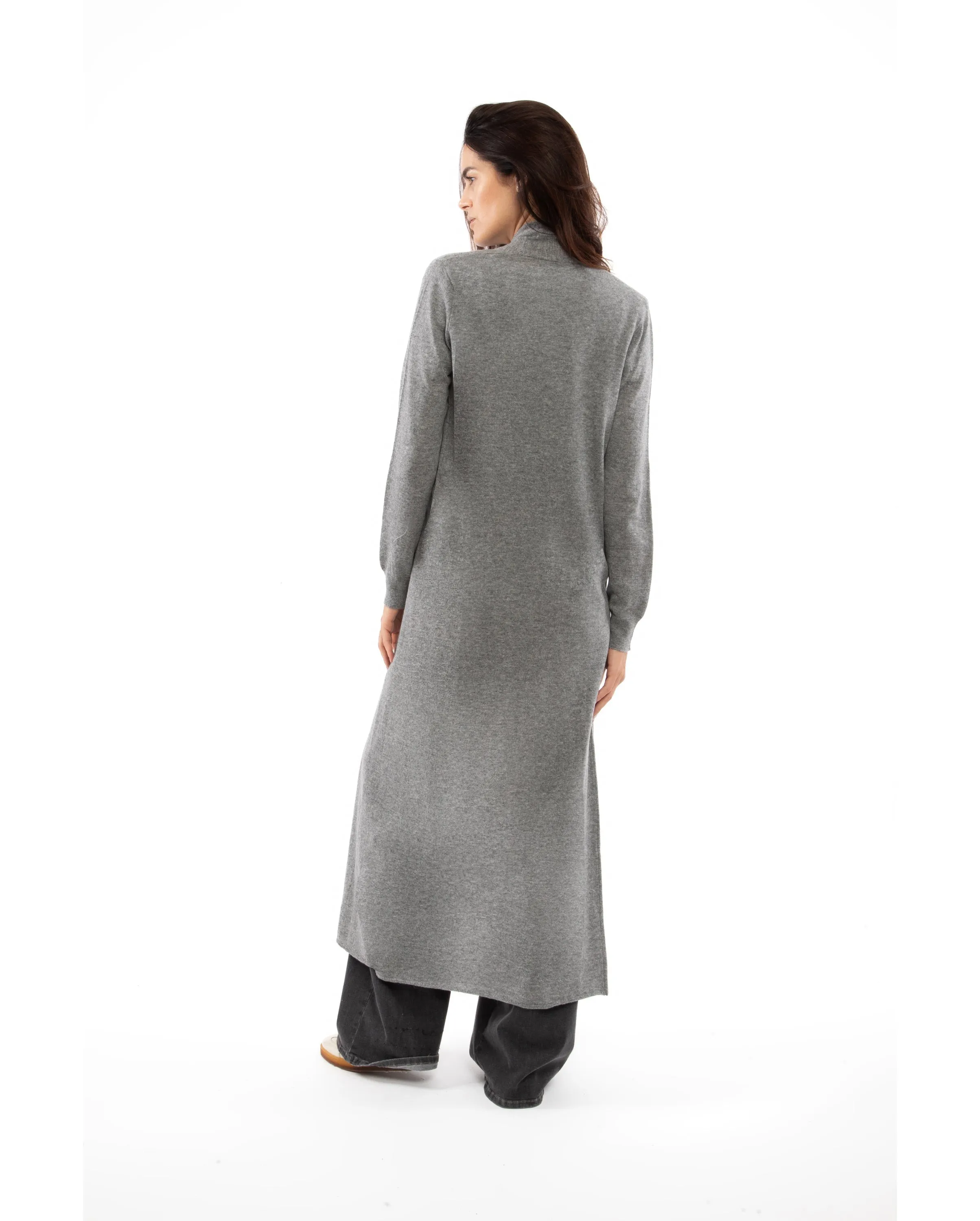 Women's Fine Cashmere Full Length Duster Night Blue