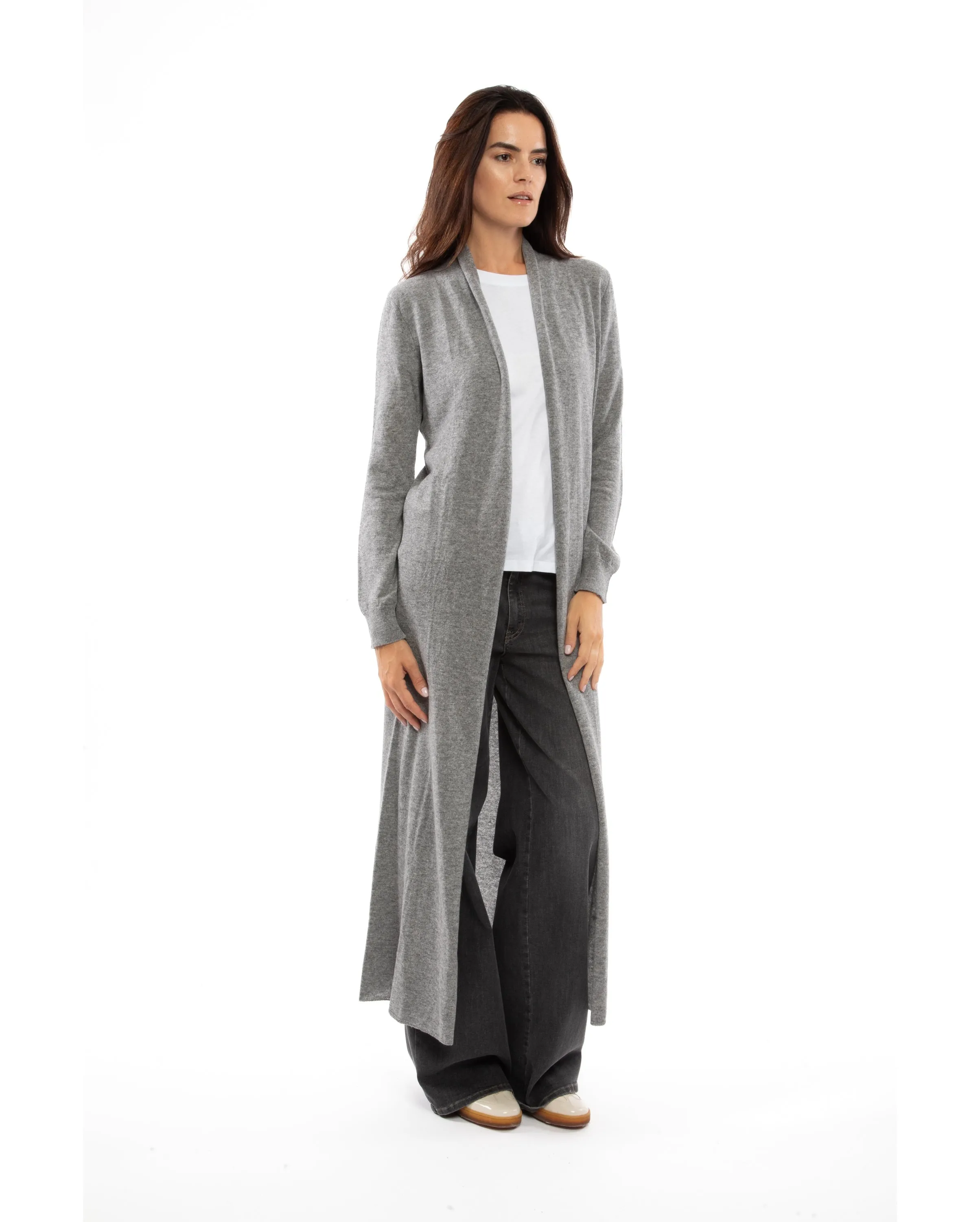 Women's Fine Cashmere Full Length Duster Night Blue