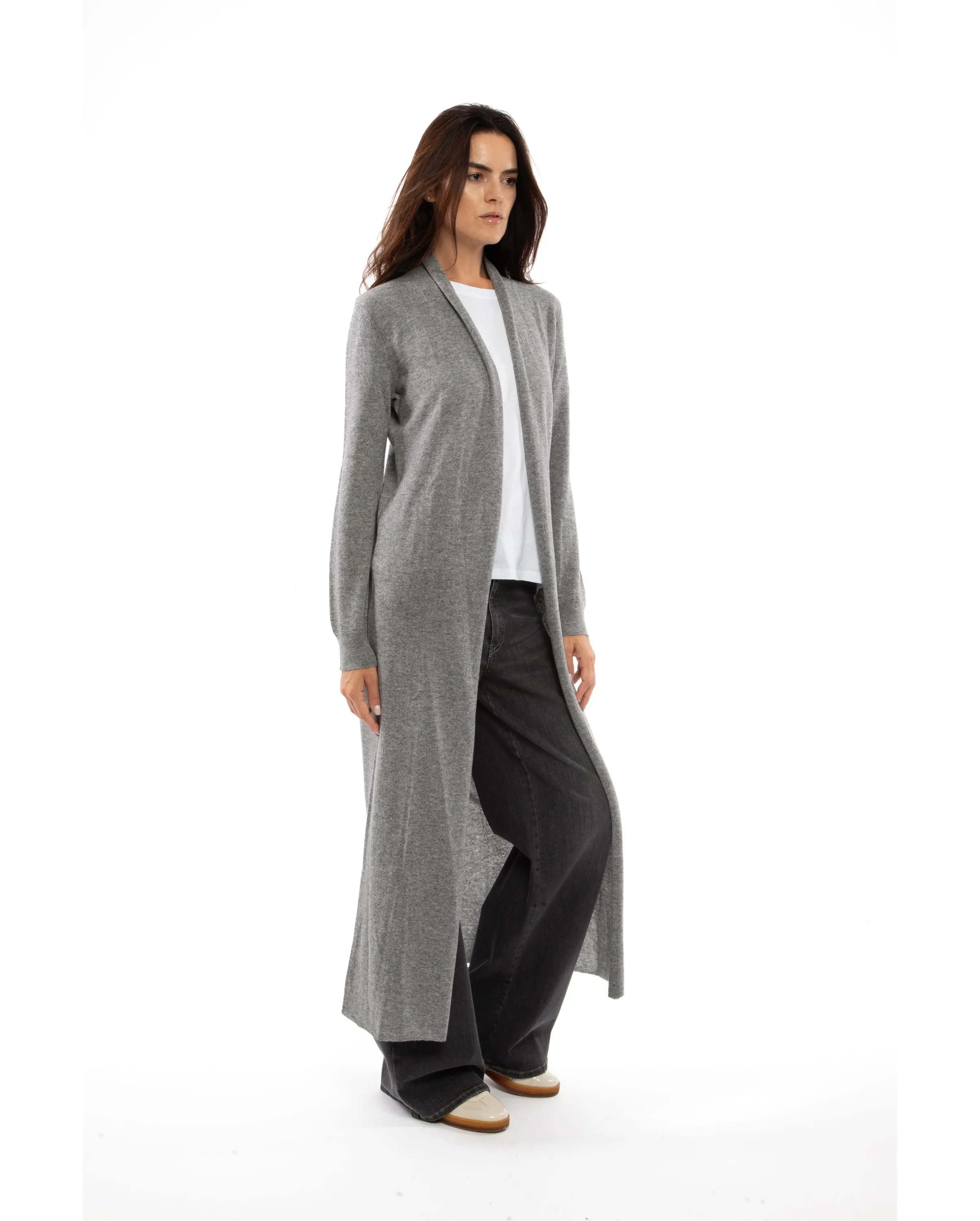 Women's Fine Cashmere Full Length Duster Night Blue