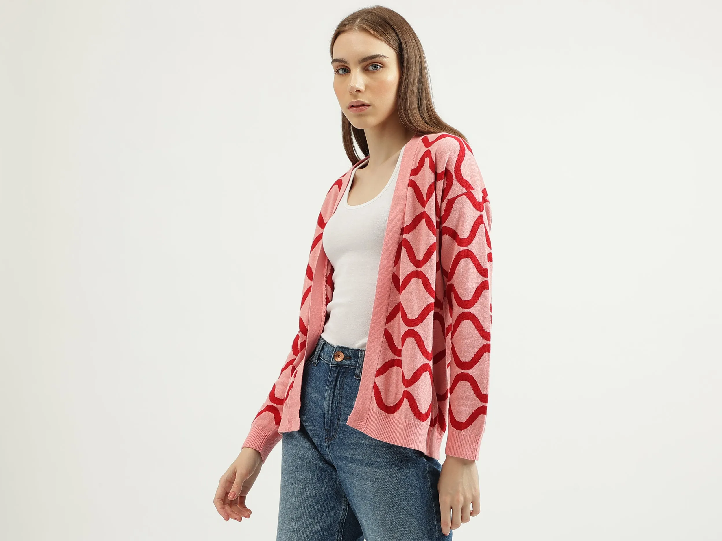 Women's Regular Fit Shawl Neck Knitted Cardigan
