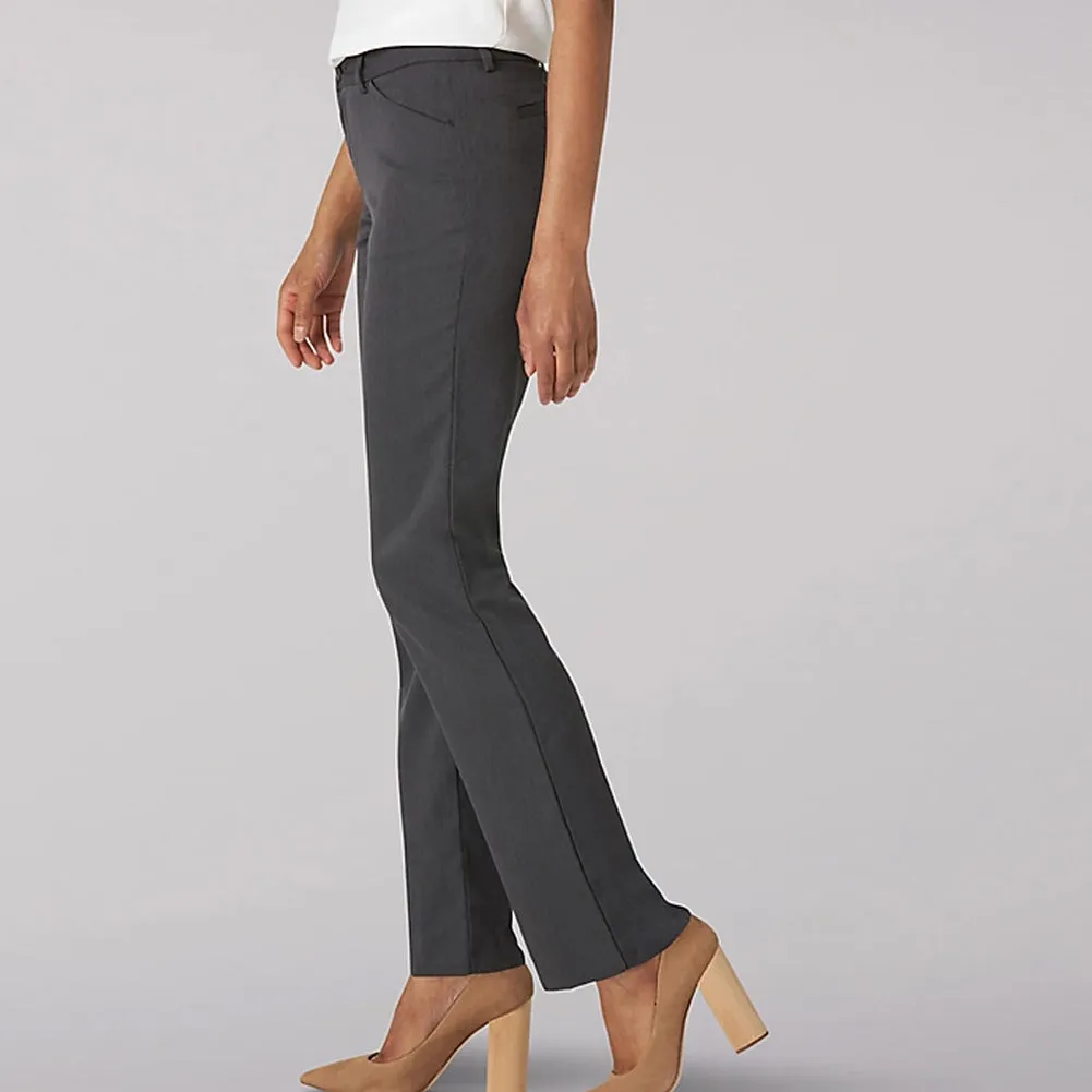 Women's Wrinkle Free Relaxed Fit Straight Leg Pant - Charcoal - 10463-7504