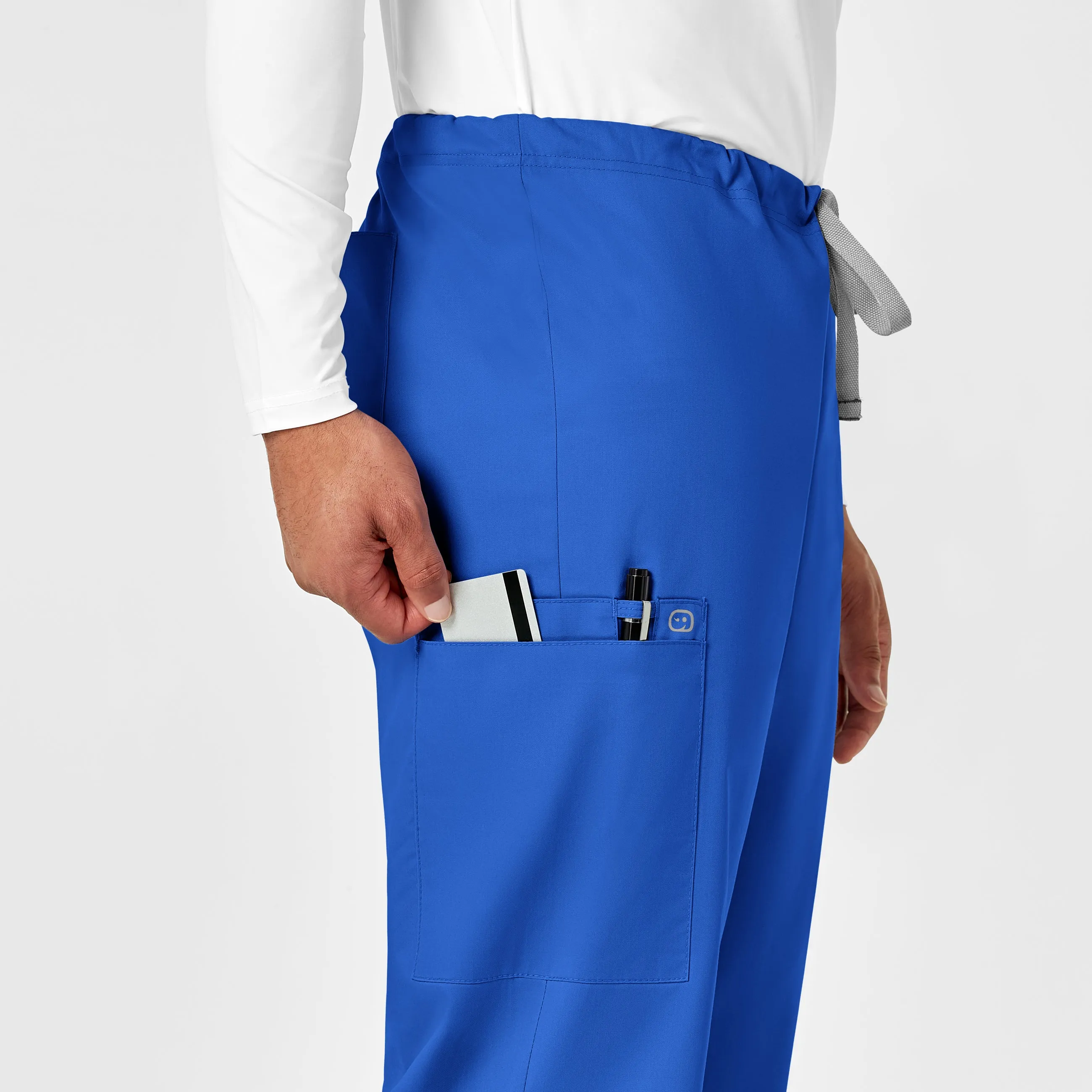WonderWORK 500 Unisex Drawstring Cargo Scrub Pants Royal
