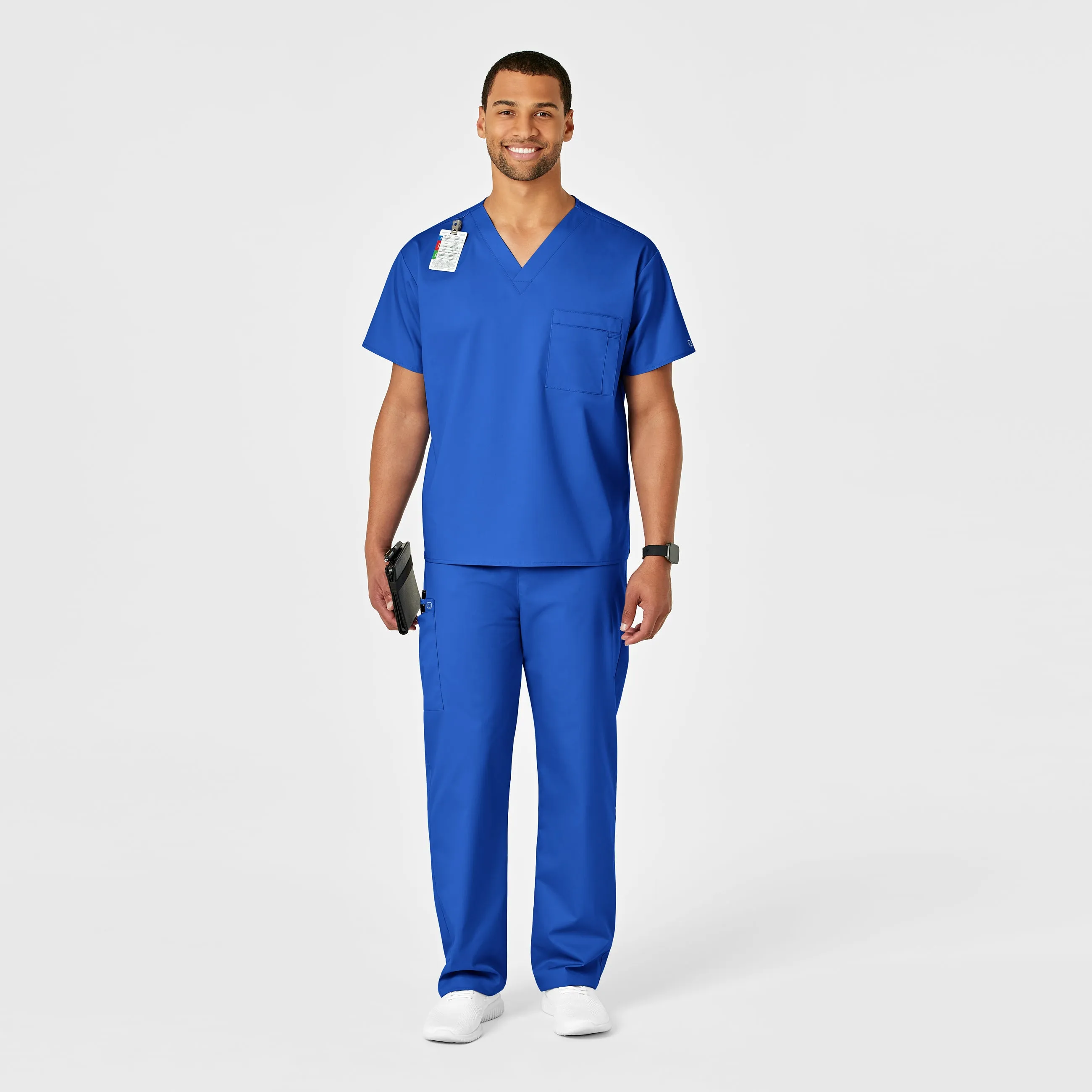 WonderWORK 500 Unisex Drawstring Cargo Scrub Pants Royal