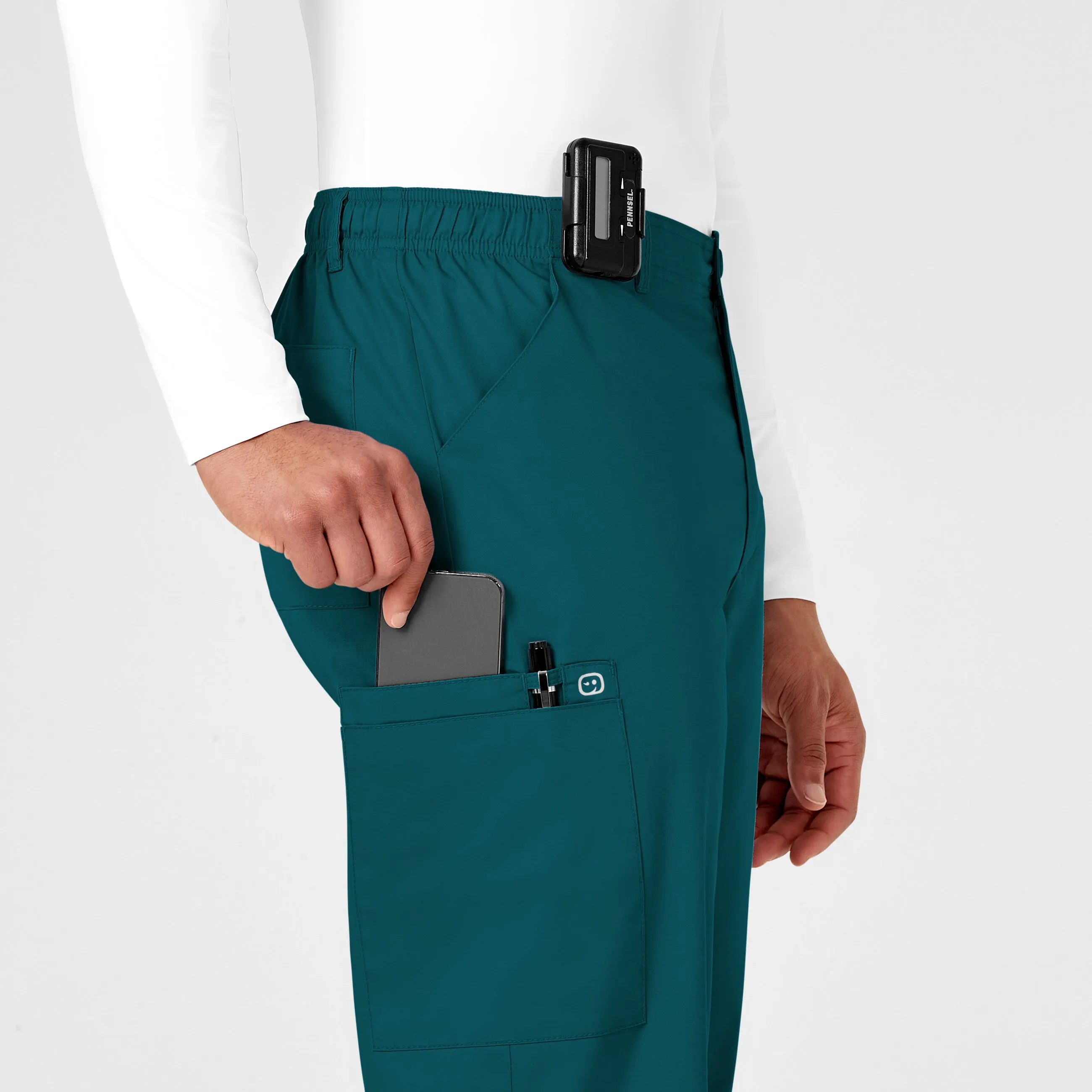 WonderWORK 503 Men's Cargo Scrub Pants Caribbean Blue